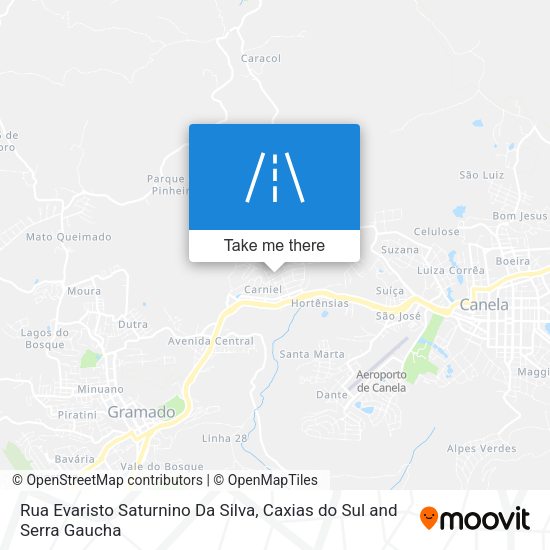 Rua Evaristo Saturnino Da Silva map