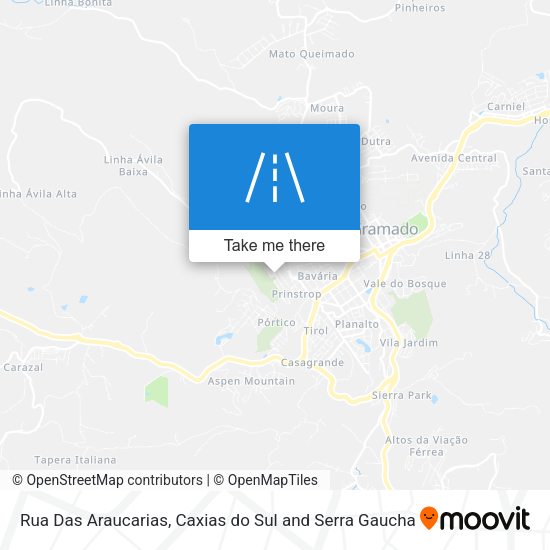 Rua Das Araucarias map