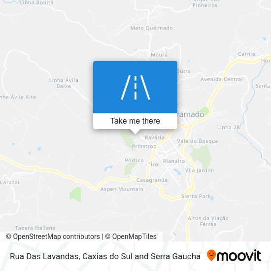 Rua Das Lavandas map