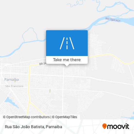 Mapa Rua São João Batista