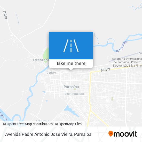 Mapa Avenida Padre Antônio José Vieira