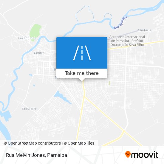 Rua Melvin Jones map