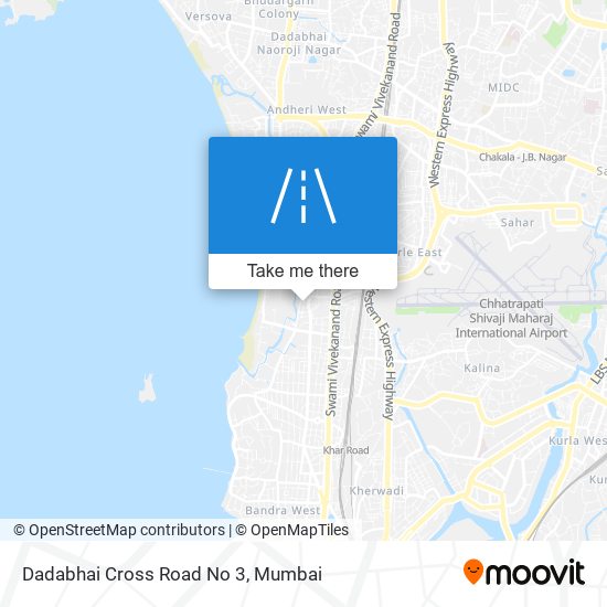 Dadabhai Cross Road No 3 map