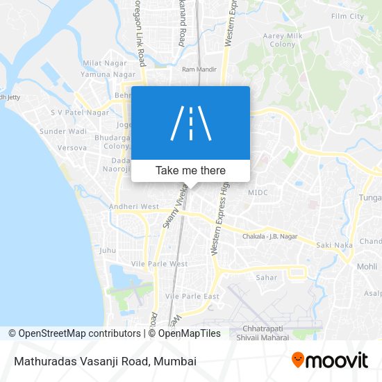 Mathuradas Vasanji Road map