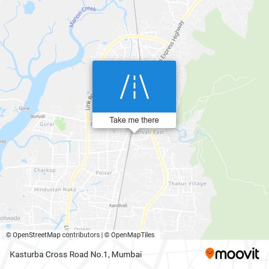 Kasturba Cross Road No.1 map