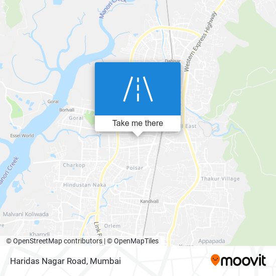 Haridas Nagar Road map