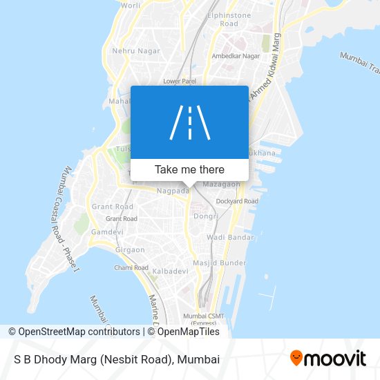 S B Dhody Marg (Nesbit Road) map