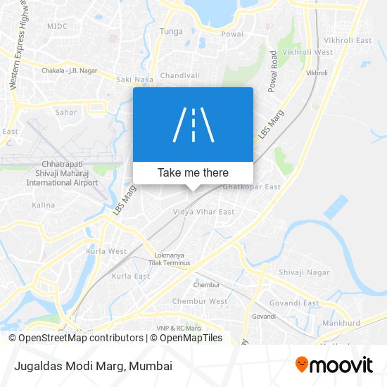 Jugaldas Modi Marg map