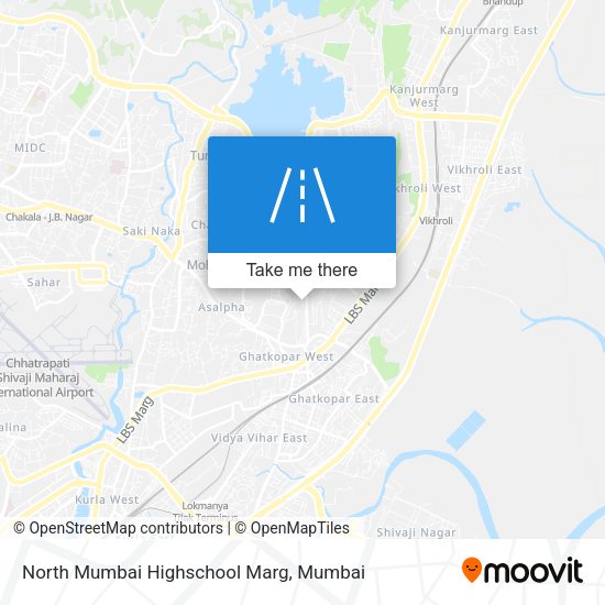 North Mumbai Highschool Marg map