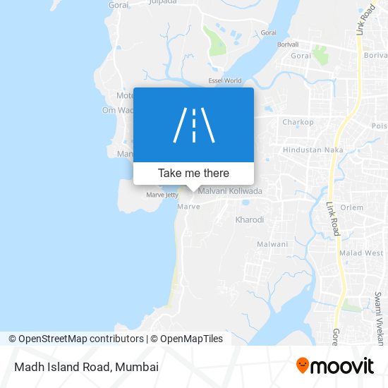 Madh Island Road map