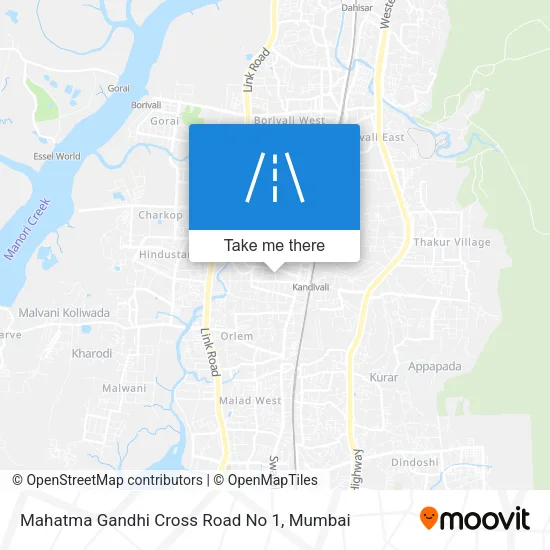 Mahatma Gandhi Cross Road No 1 map