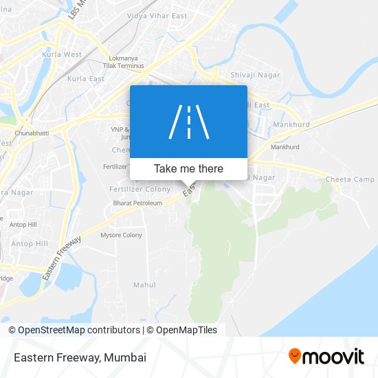 Eastern Freeway map