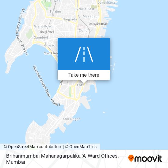 Brihanmumbai Mahanagarpalika 'A' Ward Offices map