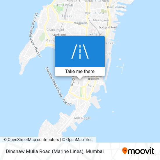 Dinshaw Mulla Road (Marine Lines) map