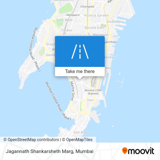 Jagannath Shankarsheth Marg map