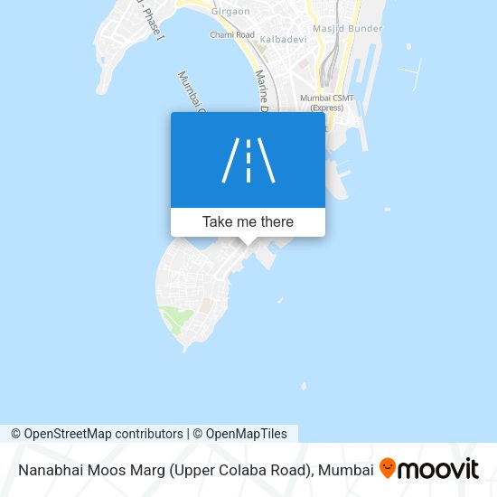 Nanabhai Moos Marg (Upper Colaba Road) map