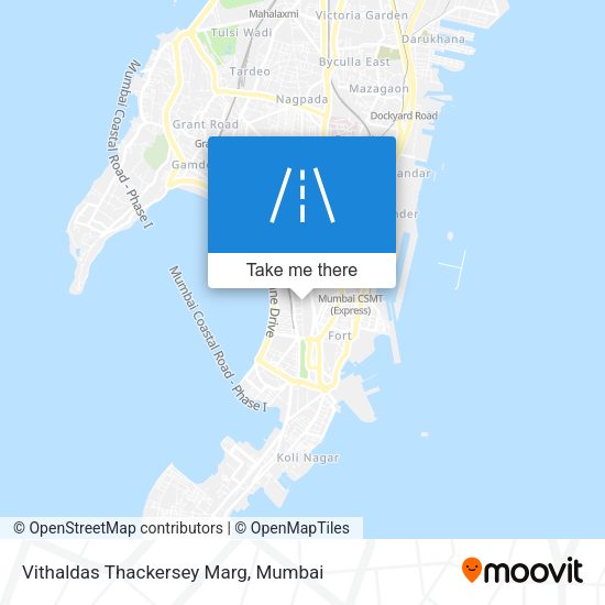 Vithaldas Thackersey Marg map