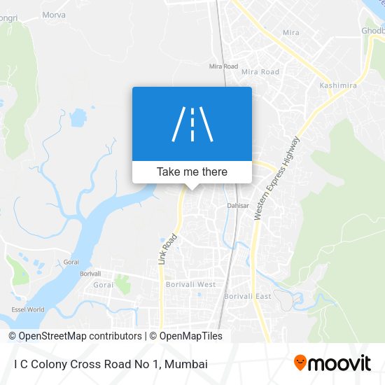 I C Colony Cross Road No 1 map