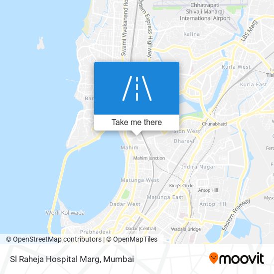 Sl Raheja Hospital Marg map