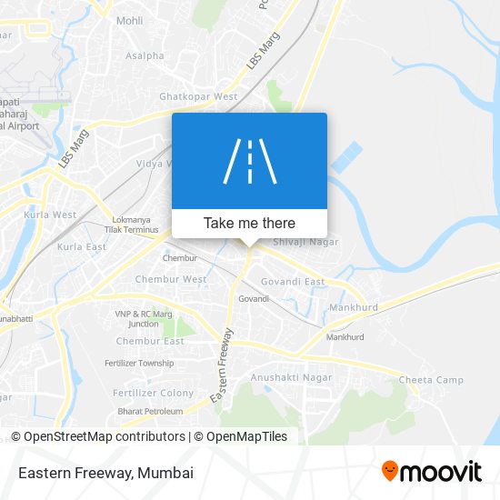 Eastern Freeway map