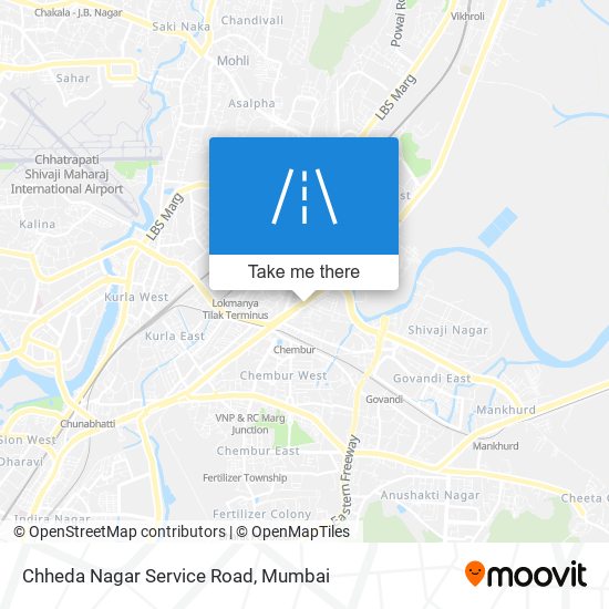 Chheda Nagar Service Road map