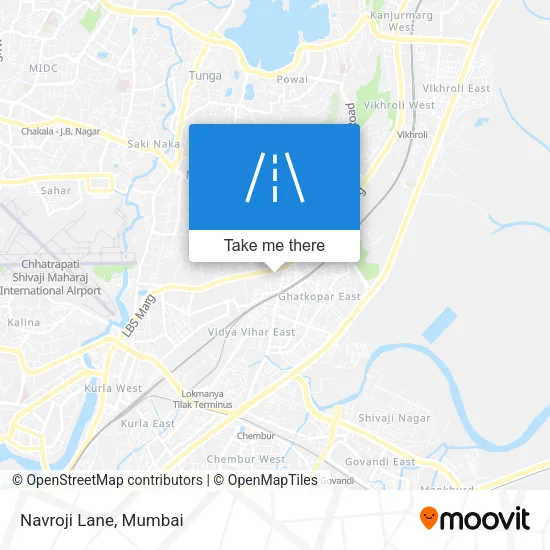 Navroji Lane map