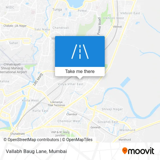 Vallabh Baug Lane map