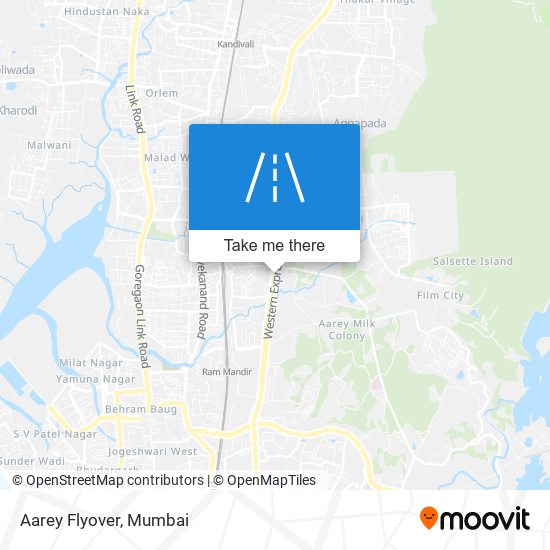 Aarey Flyover map