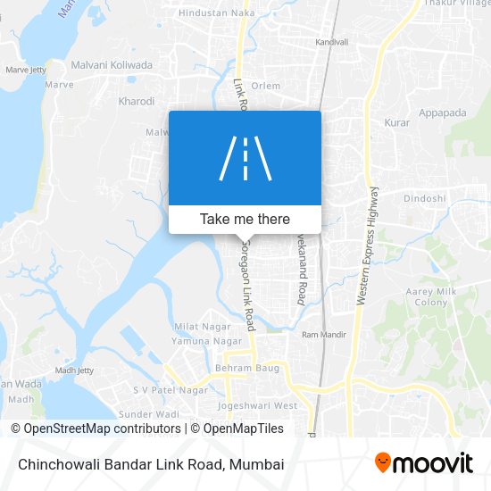Chinchowali Bandar Link Road map