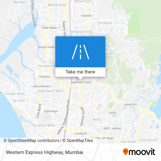 Western Express Highway map