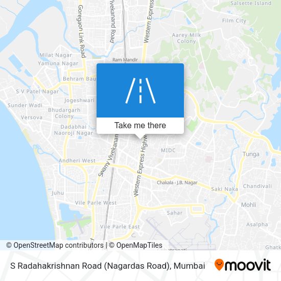 S Radahakrishnan Road (Nagardas Road) map