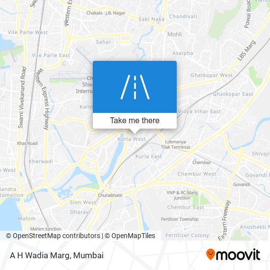 A H Wadia Marg map