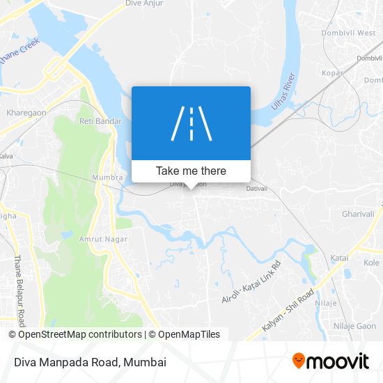 Diva Manpada Road map