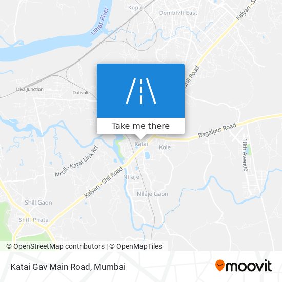 Katai Gav Main Road map