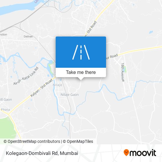 Kolegaon-Dombivali Rd map