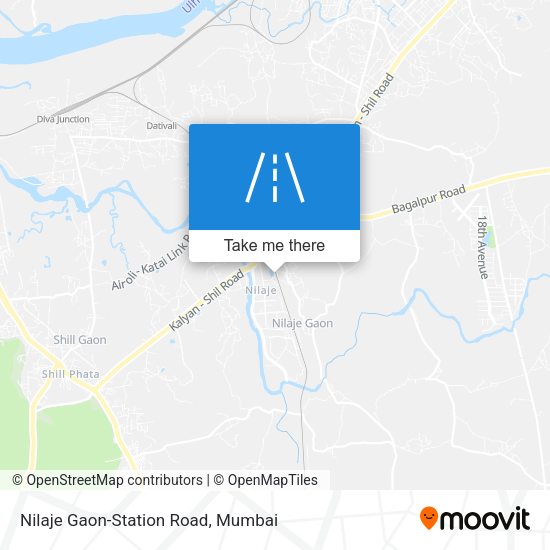 Nilaje Gaon-Station Road map