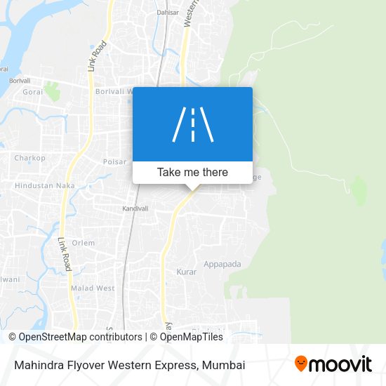 Mahindra Flyover Western Express map