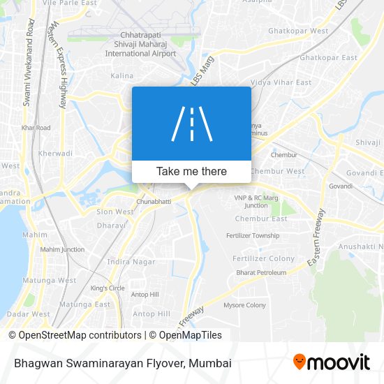 Bhagwan Swaminarayan Flyover map