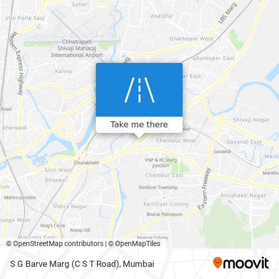 S G Barve Marg (C S T Road) map