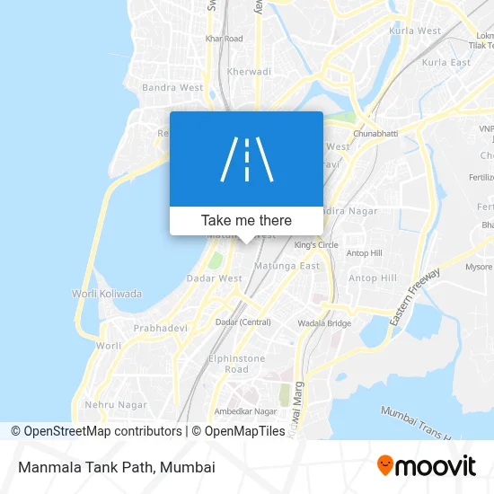 Manmala Tank Path map