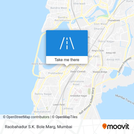 Raobahadur S.K. Bole Marg map