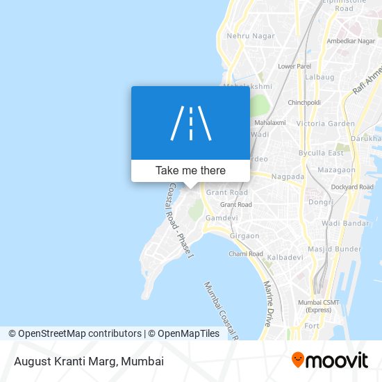 August Kranti Marg map