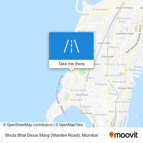 Bhula Bhai Desai Marg (Warden Road) map
