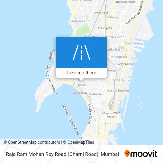 Raja Ram Mohan Roy Road (Charni Road) map