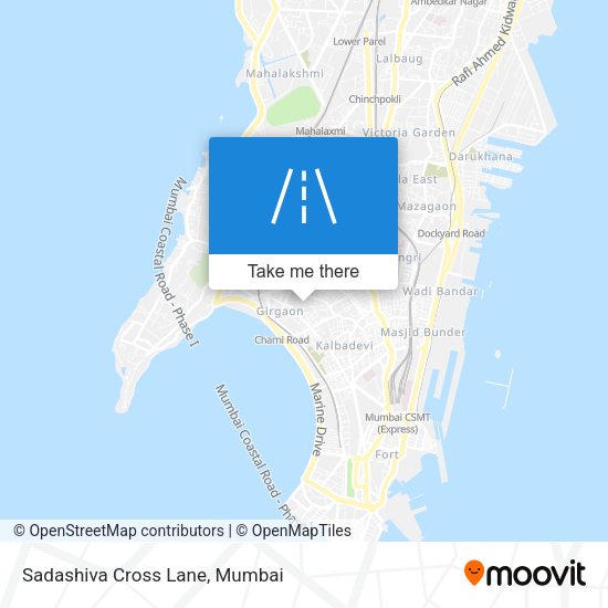 Sadashiva Cross Lane map