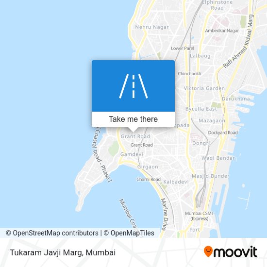 Tukaram Javji Marg map