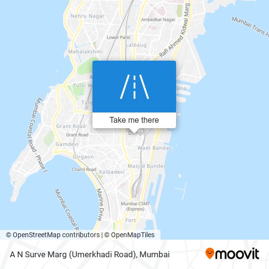 A N Surve Marg (Umerkhadi Road) map