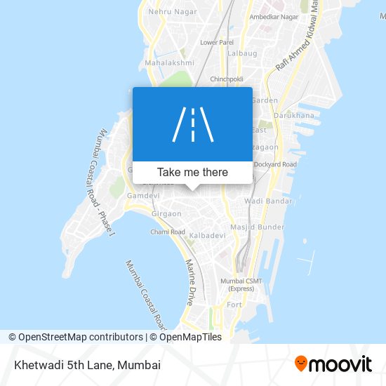 Khetwadi 5th Lane map