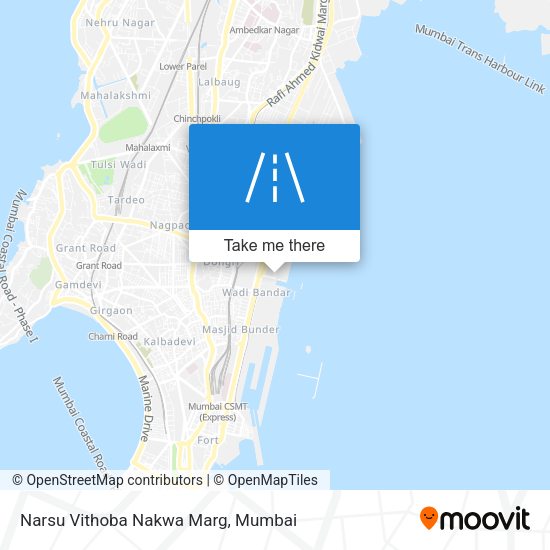 Narsu Vithoba Nakwa Marg map
