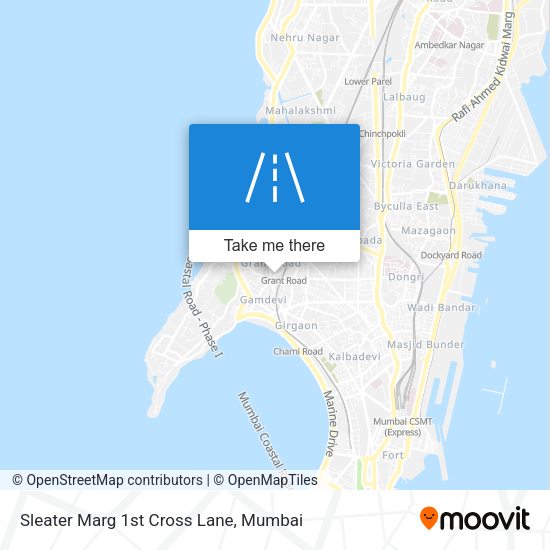 Sleater Marg 1st Cross Lane map